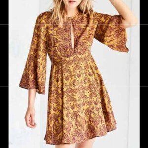 Ecote | Gold/Purple Backless Dress Sz S